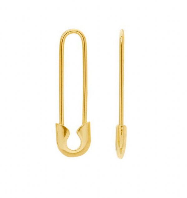 Pure 14k Gold Safety Pin Earring