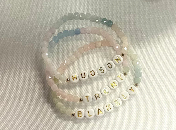 Custom Set 2 Name Candy Bracelets