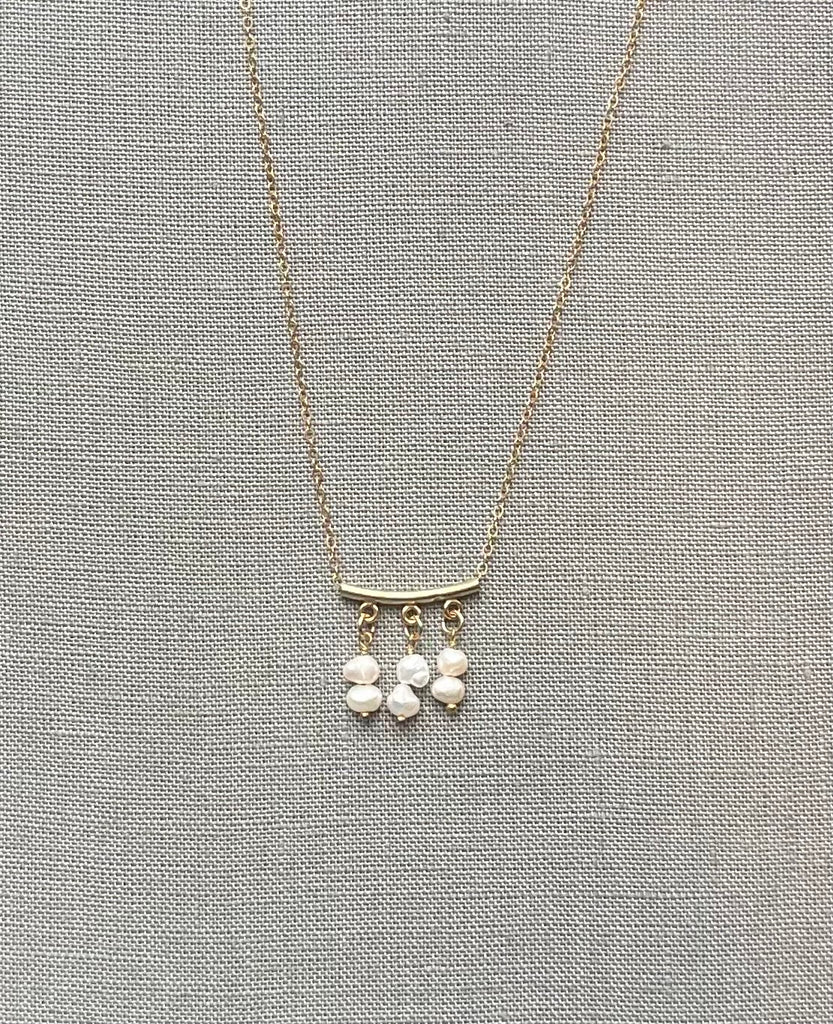 Sample Sale Triple Pearl Necklace