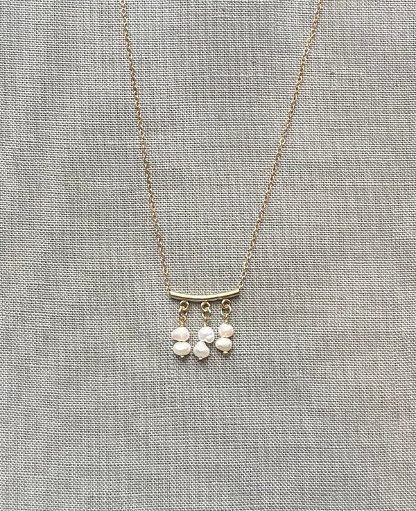 Sample Sale Triple Pearl Necklace