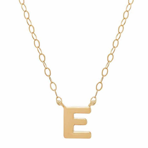 14k Gold Initial Necklace 17”