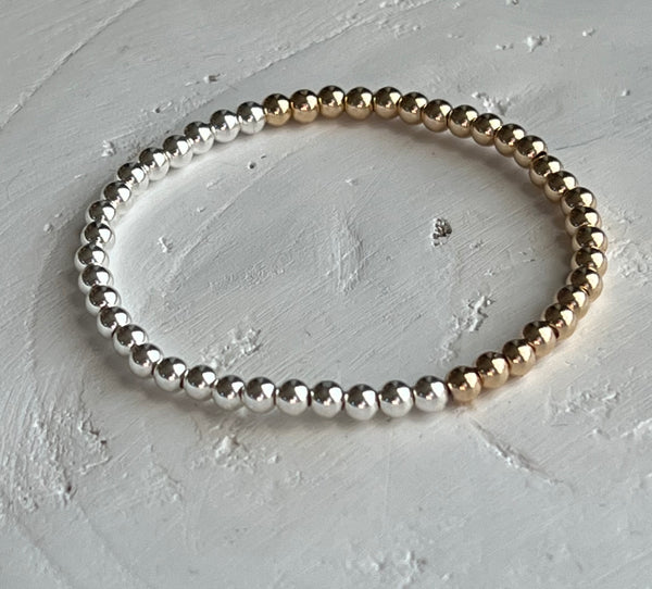 Silver & Gold Split Bracelet WJ111